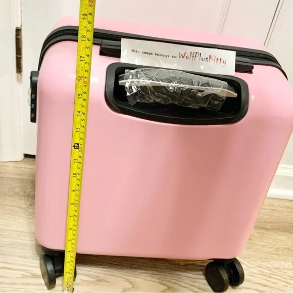 Dolls home pink punk positive Cattitude rolling travel bag NEW - Picture 8 of 10